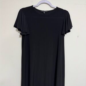 NIK AND NASH Black Flutter Sleeve Shift Dress